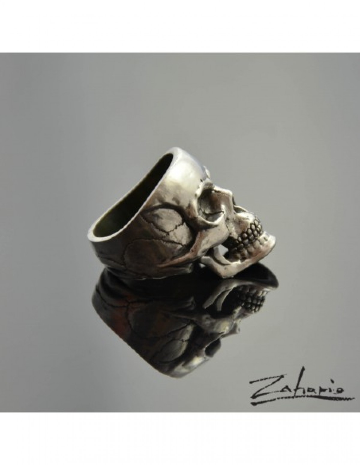 Sygnet czaszka srebro Zahario